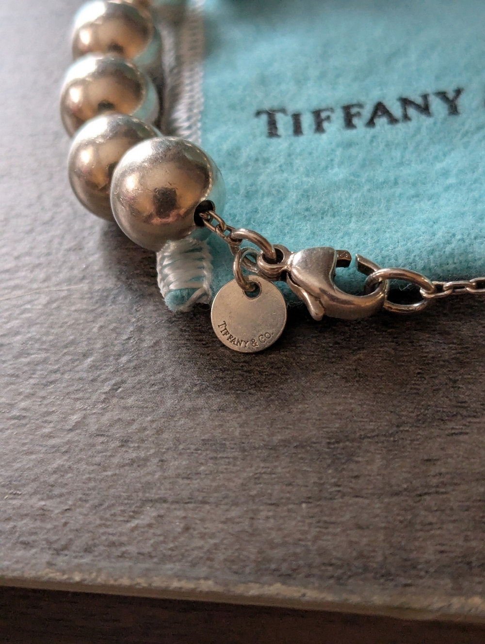 Tiffany & Co. Polished Silver Bead Bracelet - Picture 7 of 11